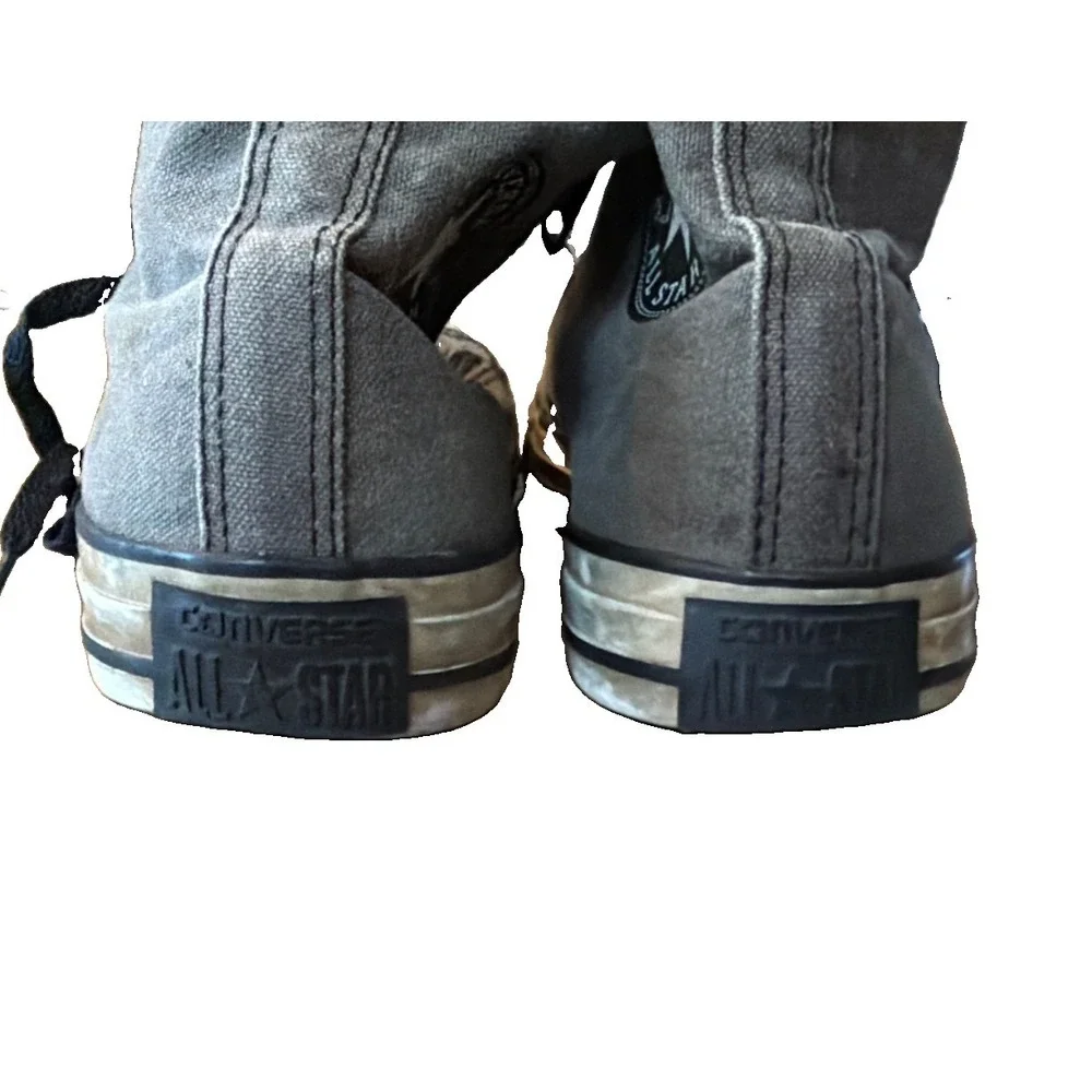 VTG, Converse,M 7.5 W 9.5,Grey,Chuck Taylor Double Zip High Top Sneakers,